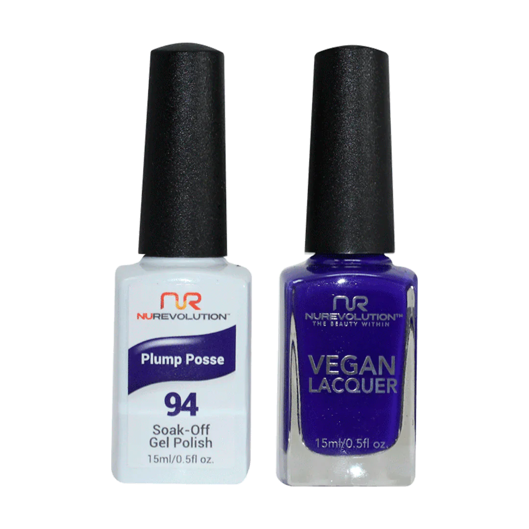 Durable nail lacquer-NuRevolution Trio Duo Gel & Lacquer 094 Plum Posse