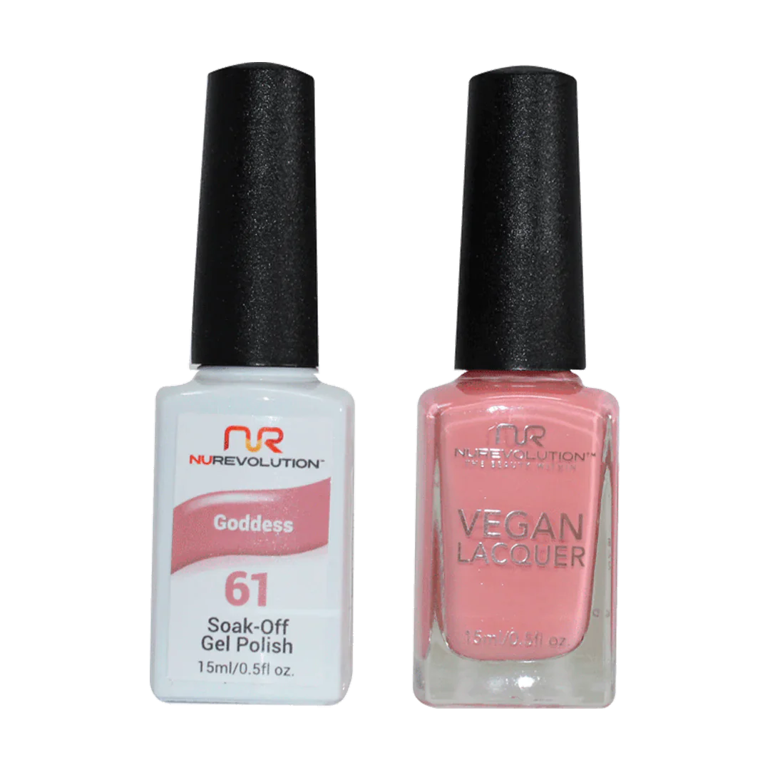 Sparkle nail art accents-NuRevolution Trio Duo Gel & Lacquer 061 Goddess