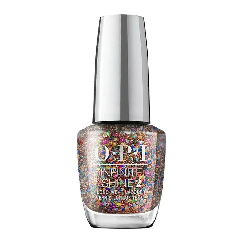 Fast-acting nail glue-OPI Infinite Shine You Had Me At Confetti