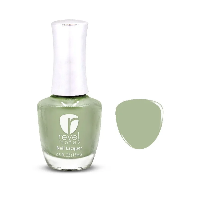 Neon nail polish shades-P390 Eucalyptus Green Crème Nail Polish