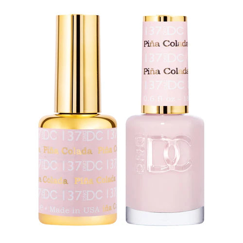 Durable nail varnish topper-DND DC Duo - Pina Colada - 137