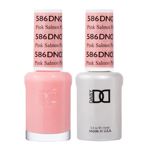 Satin nail polish topper-DND Duo - Pink Salmon - 586