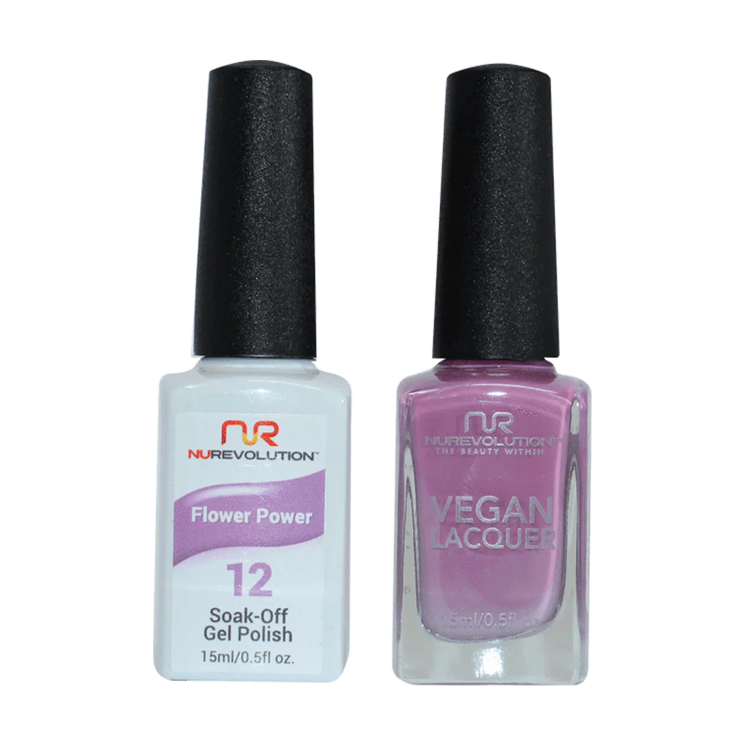 Crystal nail art designs-NuRevolution Trio Duo Gel & Lacquer 012 Flower Power