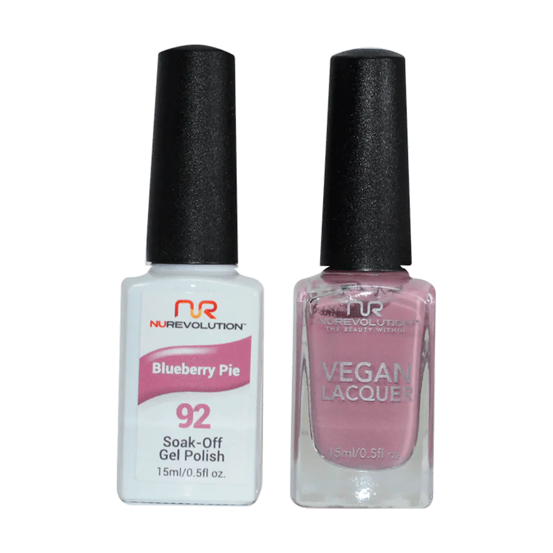 Eco-friendly nail varnish-NuRevolution Trio Duo Gel & Lacquer 092 Blueberry Pie