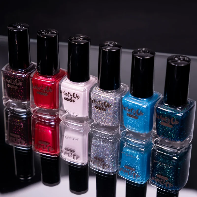 Scented nail gel polish-Whats Up Nails - Frosted Tips Collection (6 Nail Polishes)