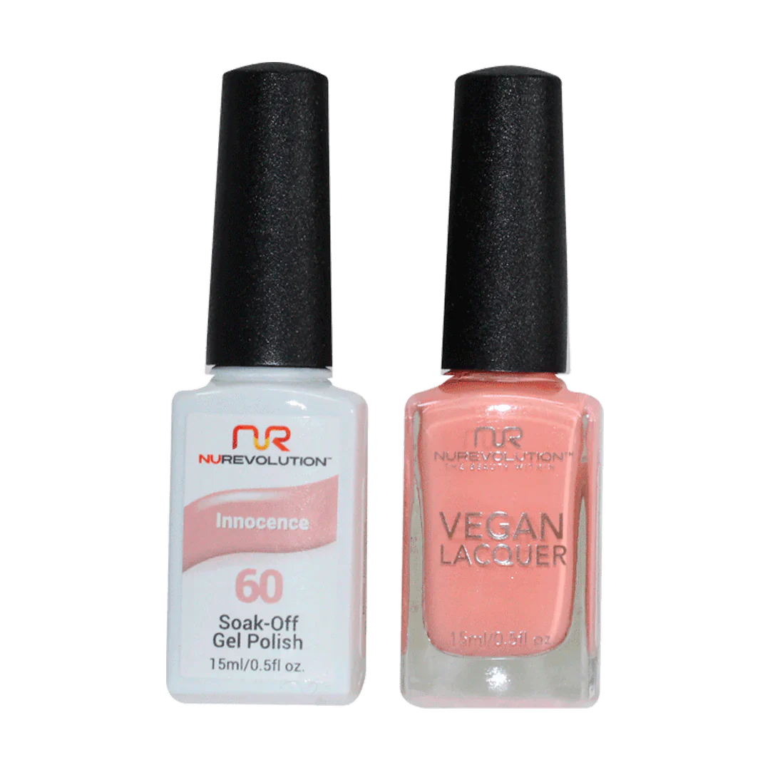 Salon-grade nail acrylic-NuRevolution Trio Duo Gel & Lacquer 060 Innocence