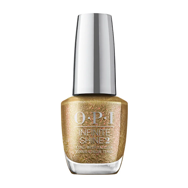 Matte nail gel finish-OPI Infinite Shine Terribly Nice Collection Five Golden Flings