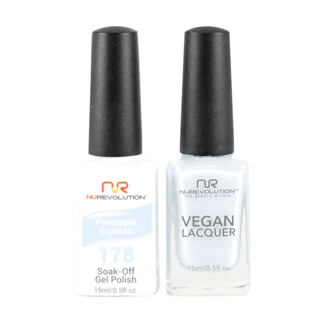 Flexible nail adhesive-NuRevolution Trio Duo Gel & Lacquer 178 Pinapple Express