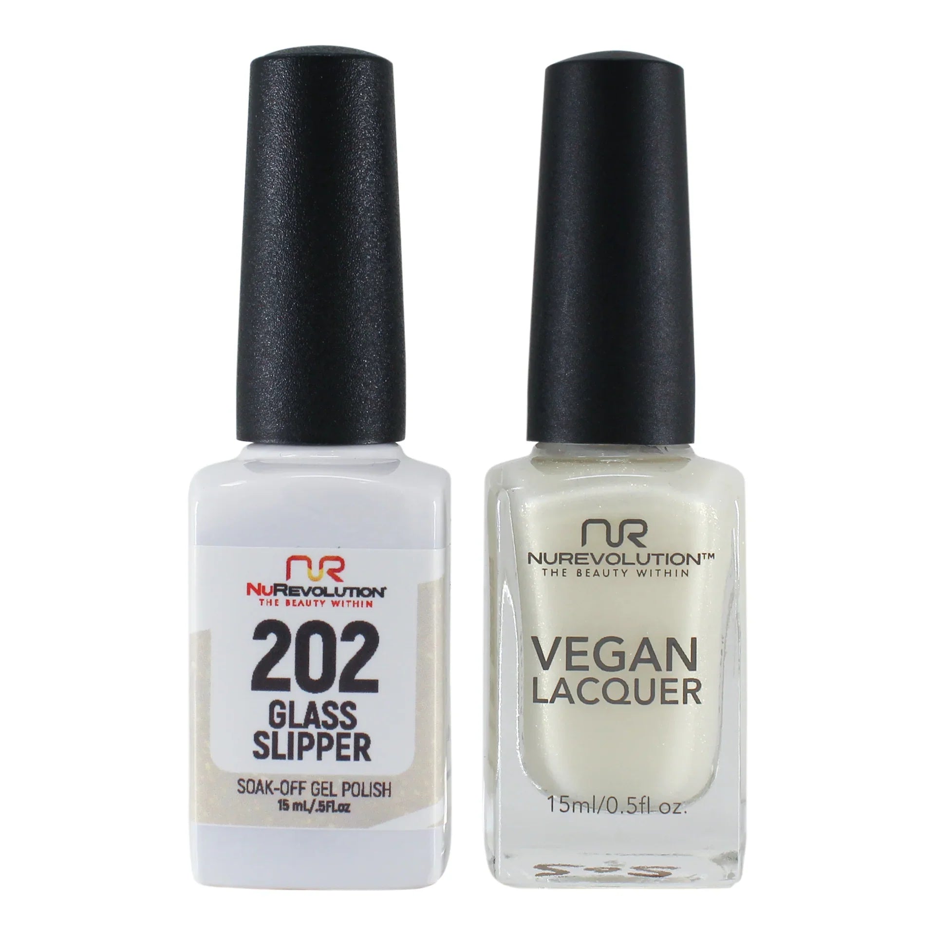 Chrome nail gel polish-NuRevolution Trio Duo Gel & Lacquer 202 Glass Sleeper