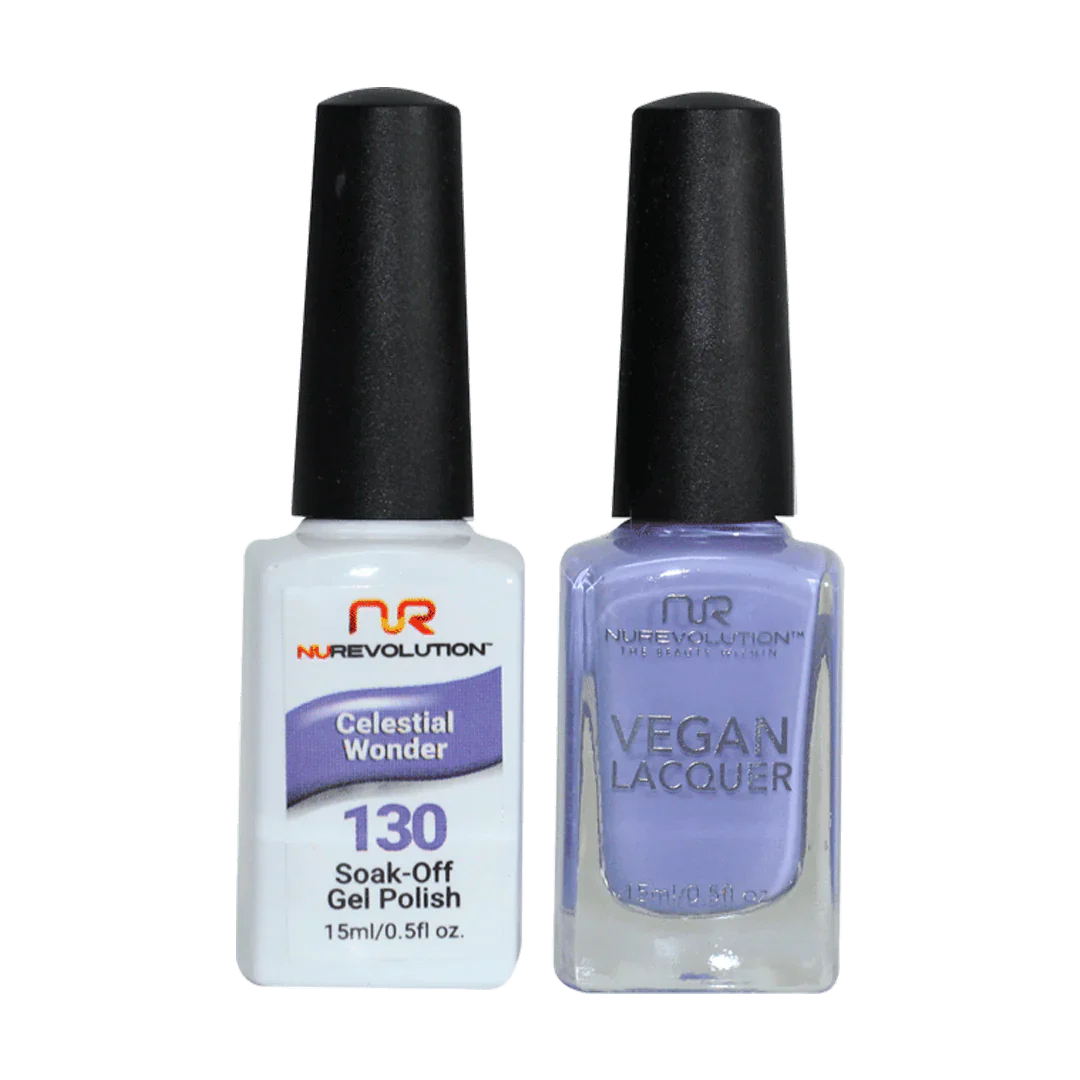 Protective nail gel finish-NuRevolution Trio Duo Gel & Lacquer 130 Celestial Wonder