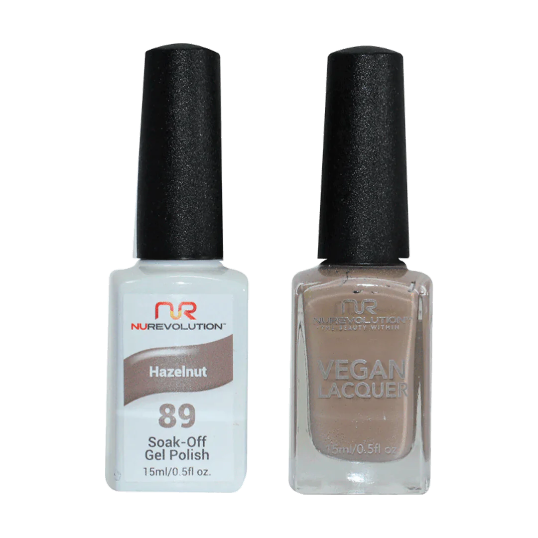 Thermal nail polish-NuRevolution Trio Duo Gel & Lacquer 089 Hazelnut