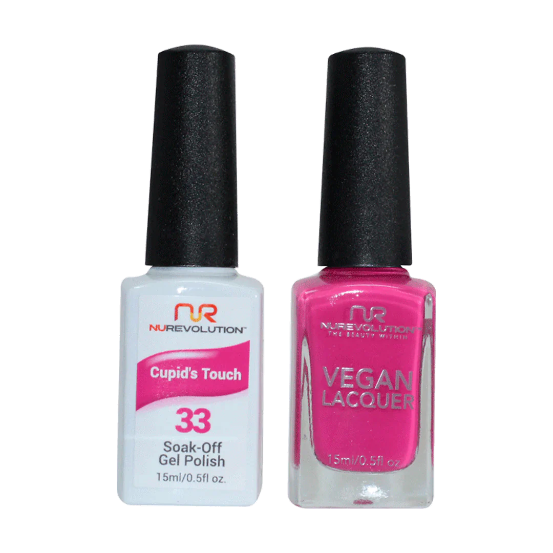 Sparkle nail art designs-NuRevolution Trio Duo Gel & Lacquer 033 Cupid's Touch