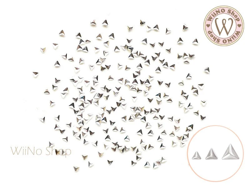 Gentle nail oil-Silver Mini Triangle Metal Studs - 25 pcs (1.5/2/3mm)