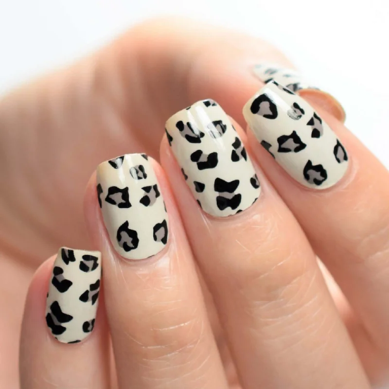 Nail repair varnish-Nail Polish Stickers Leopard