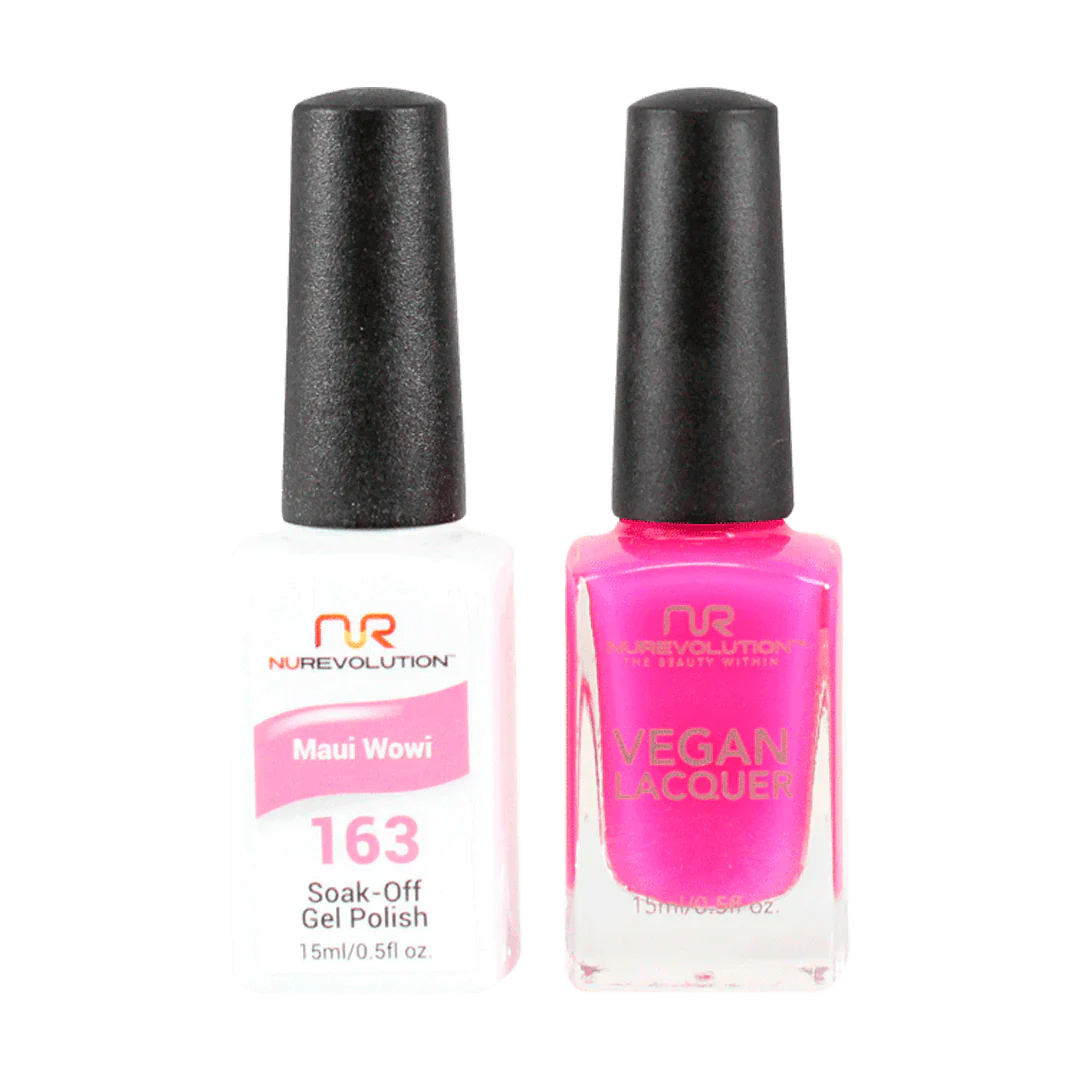 Water-based nail varnish-NuRevolution Trio Duo Gel & Lacquer 163 Maui Wowi