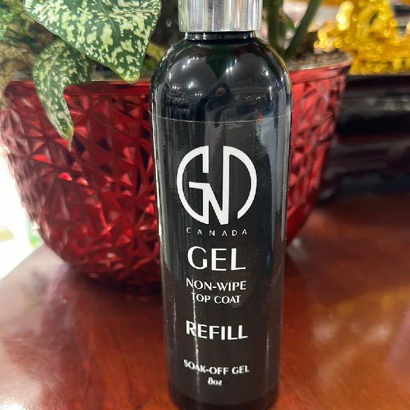 Non-toxic nail wipes-GND GEL NON-WIPE TOP COAT 8 OZ