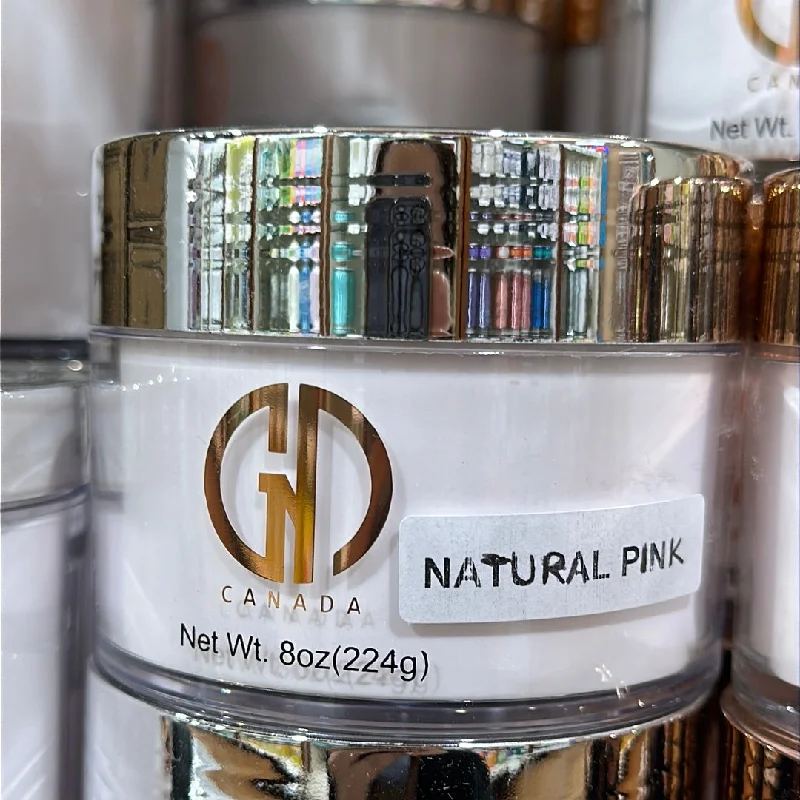 Easy-apply nail dip-GND POWDER  NATURAL PINK 8 OZ