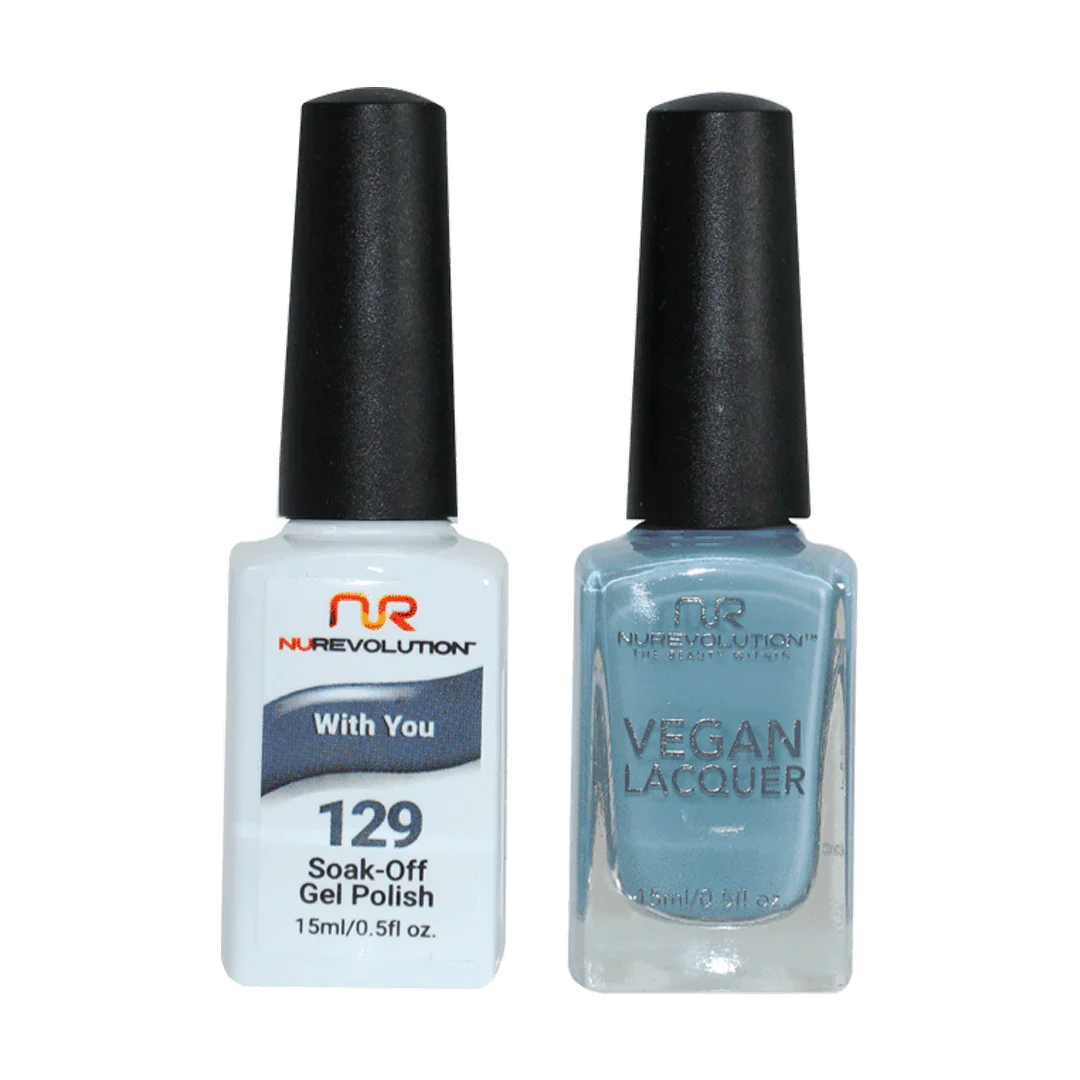 Sparkle nail art accents-NuRevolution Trio Duo Gel & Lacquer 129 With You