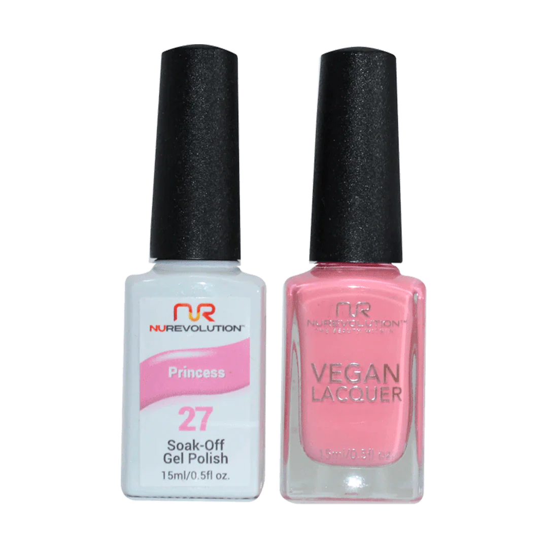 Anti-fade nail gloss-NuRevolution Trio Duo Gel & Lacquer 027 Princess Gel