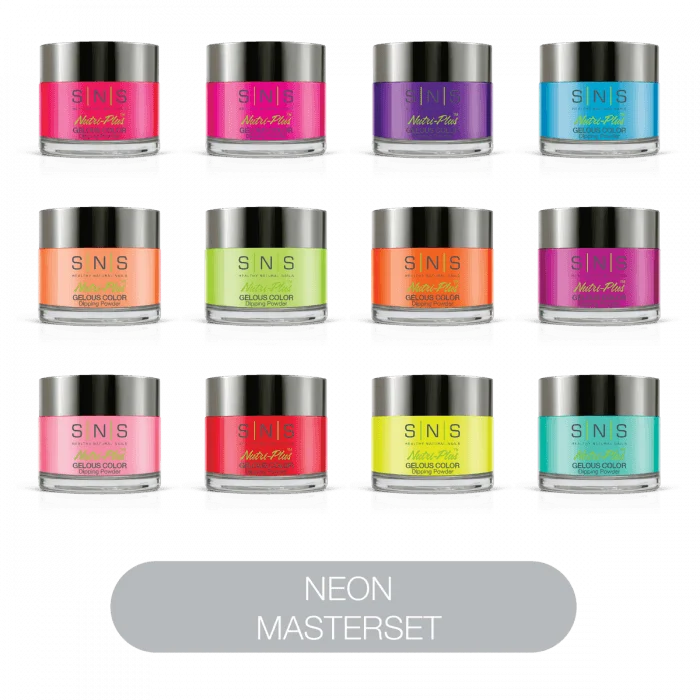 Fast-acting nail glue-SNS Dip Powder Lumi Glam Neon Master Set