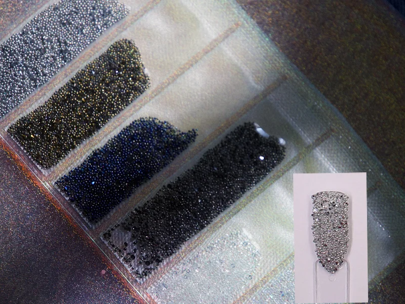 Ombre nail varnish shades-Super Tiny Glass Caviar Beads for Nails