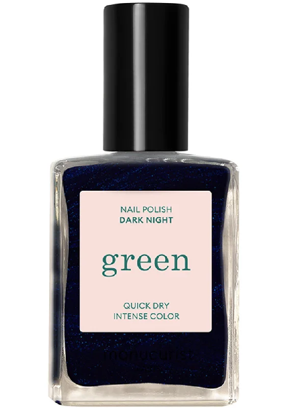 Glossy gel nail polish-Manucurist Green Nail Polish Dark Night