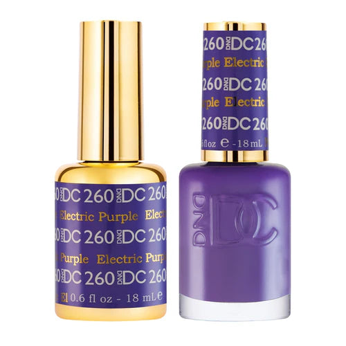 Shiny nail varnish top coat-DND DC Duo - Electric Purple - 260