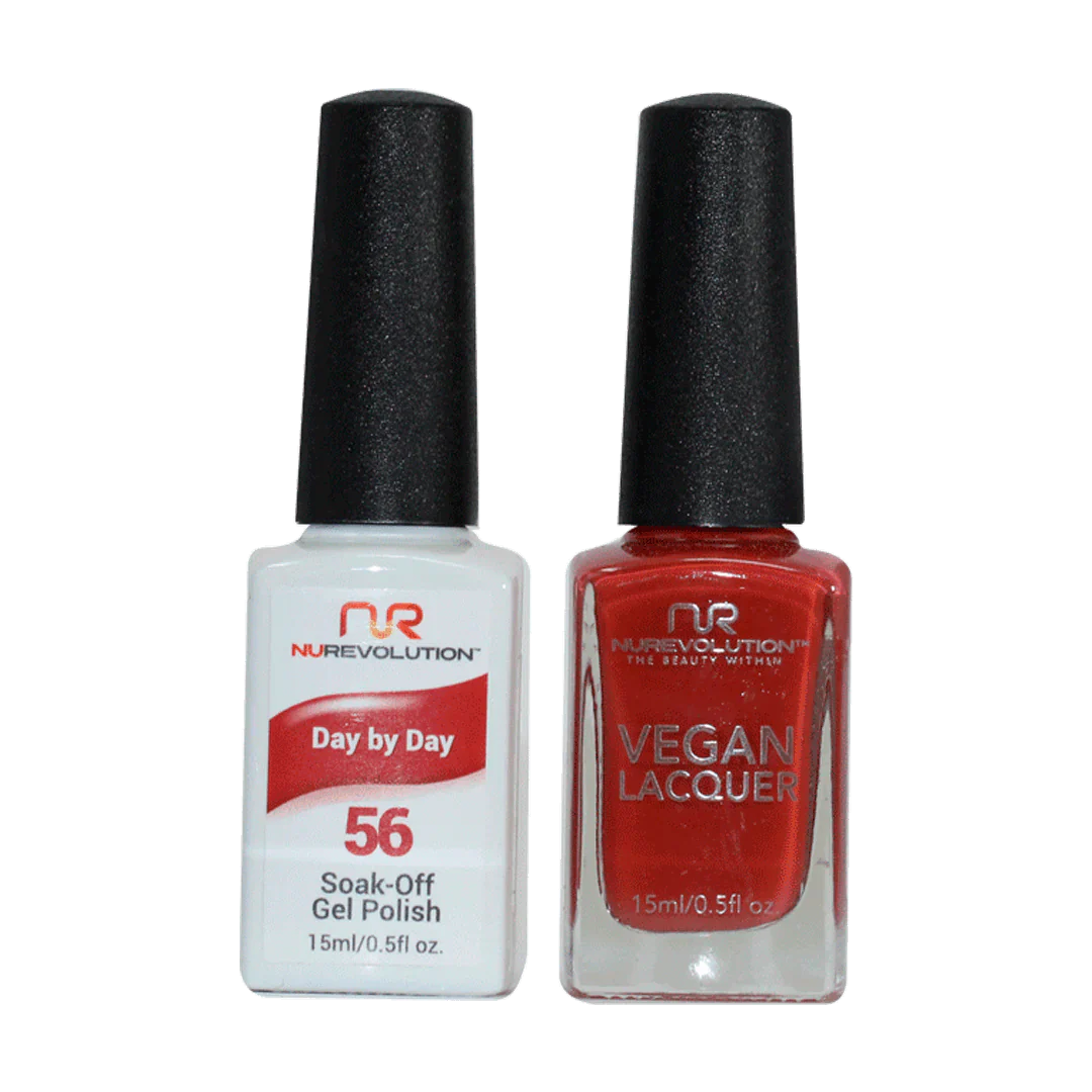 Anti-fade nail polish-NuRevolution Trio Duo Gel & Lacquer 056 Day By Day