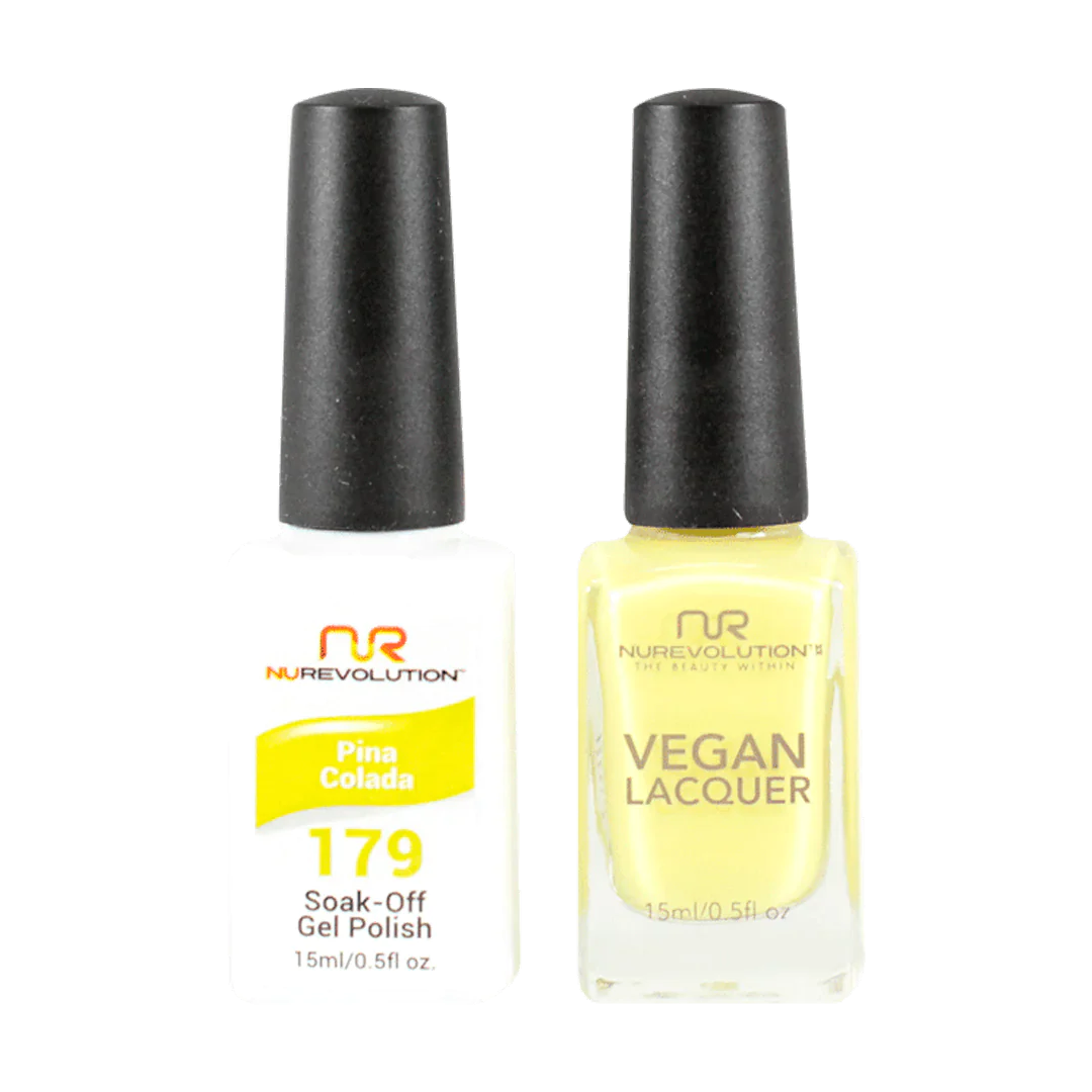 Vegan nail gel-NuRevolution Trio Duo Gel & Lacquer 179 Pina Colada