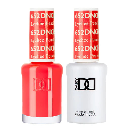 Chrome nail gel finish-DND Duo - Lychee Peachy - 652