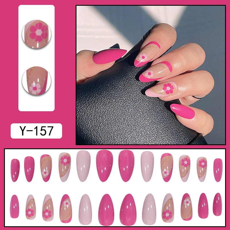 Ombre nail gel polish-Wholesale Plastic Rose Flower Wear Nail Art