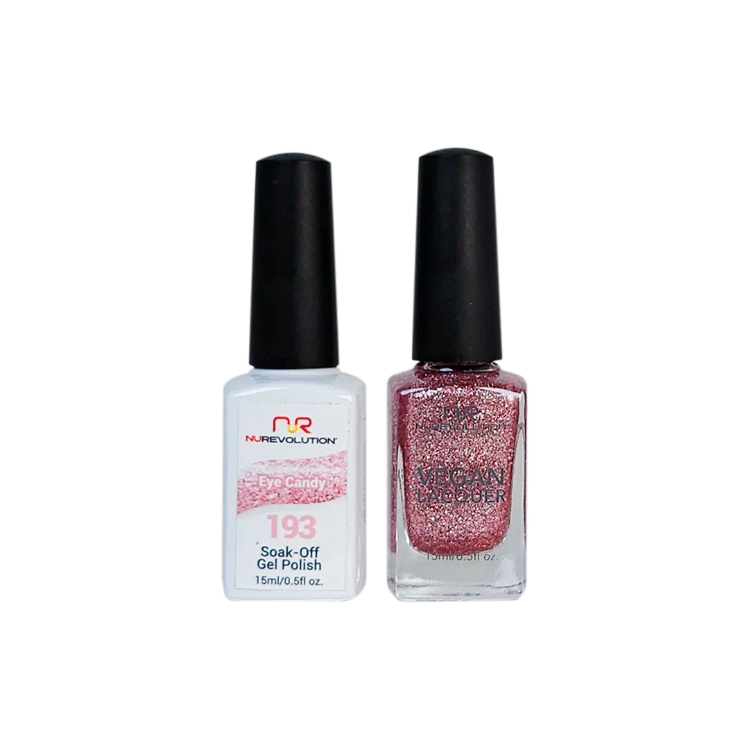 Non-damaging nail glue-NuRevolution Trio Duo Gel & Lacquer 193 Eye Candy