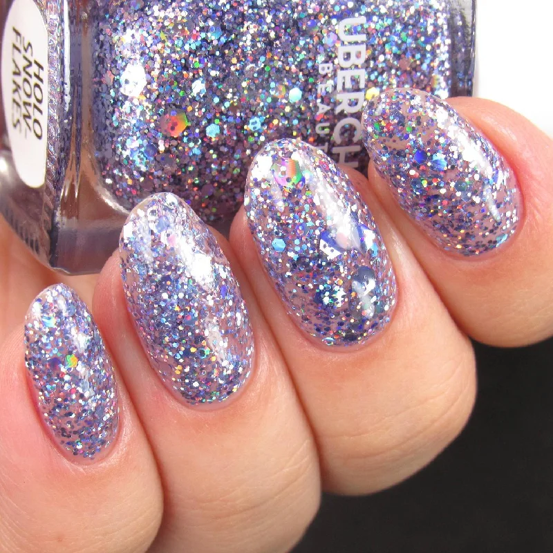 Premium nail dip powder-UberChic Beauty - Holo Snowflakes Nail Polish