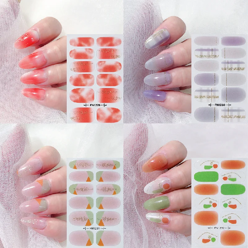 Long-wear nail varnish-Wholesale Plastic Removable Nail Stickers