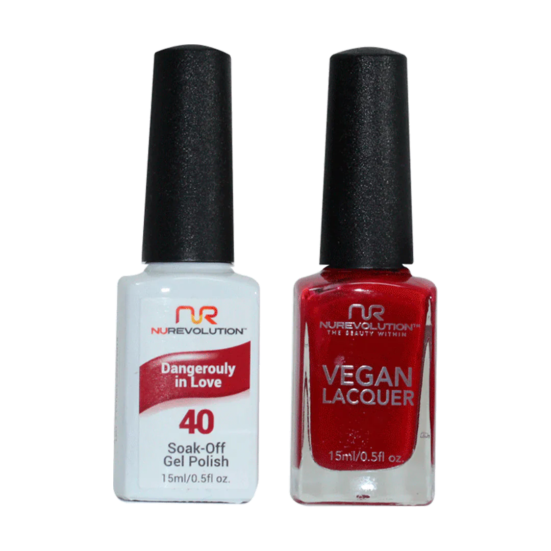 Strong nail adhesive-NuRevolution Trio Duo Gel & Lacquer 040 Dangerously In Love