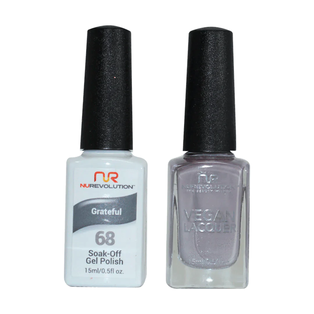 Holographic nail polish topper-NuRevolution Trio Duo Gel & Lacquer 068 Grateful