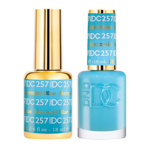 Quick-dry nail topper-DND DC Duo - Mermaid Blue - 257