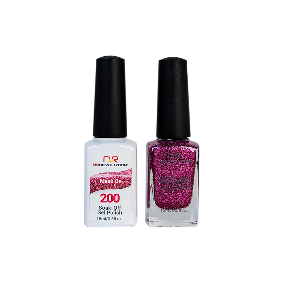 Gel nail polish remover-NuRevolution Trio Duo Gel & Lacquer 200 Mask On