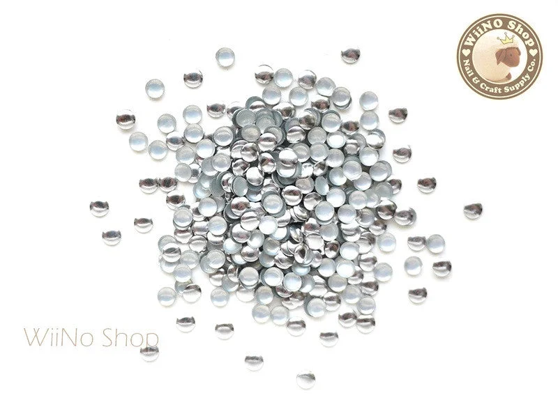 Anti-fade nail sealant-3mm Silver Round Metal Studs - 100 pcs