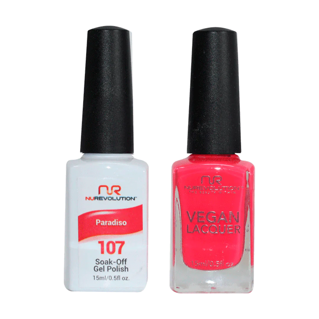 Bright nail polish shades-NuRevolution Trio Duo Gel & Lacquer 107 Paradise