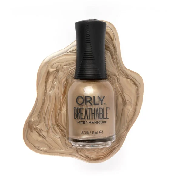 Long-wear nail gloss-Orly Breathable - Good As Gold Nail Polish