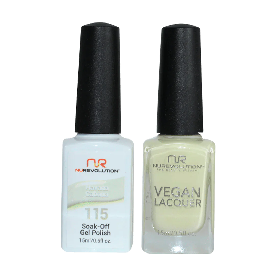 Nail repair varnish-NuRevolution Trio Duo Gel & Lacquer 115 Havana Cabana