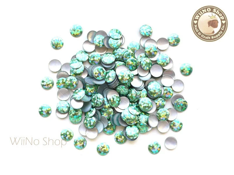 Hydrating nail cuticle balm-6mm Green Holographic Round Metal Studs - 50 pcs