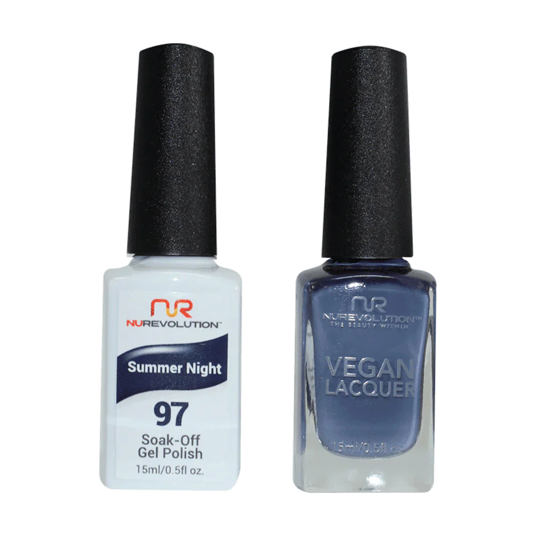 Mini nail polish packs-NuRevolution Trio Duo Gel & Lacquer 097 Summer Night