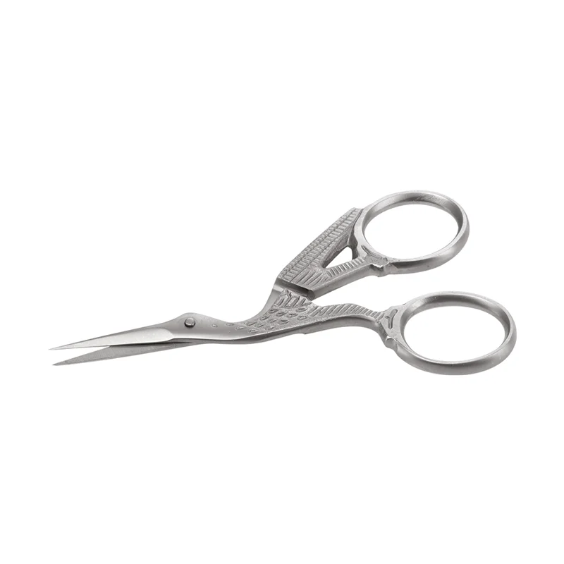 Vibrant nail polish shades-Silver Platted Stork Scissors