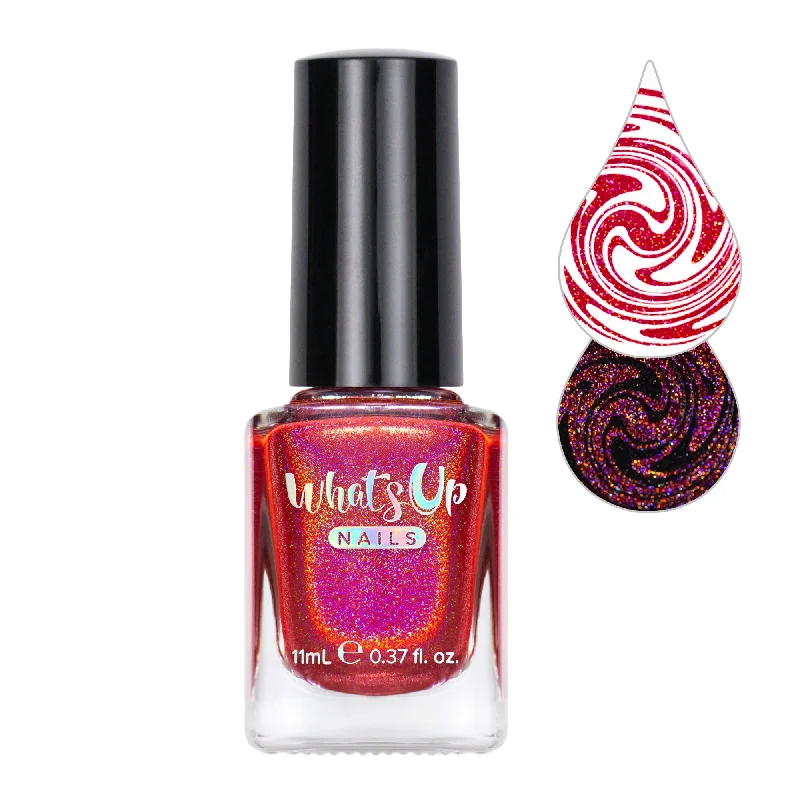 Strengthening nail gel polish-Whats Up Nails - Red All Over Stamping Polish