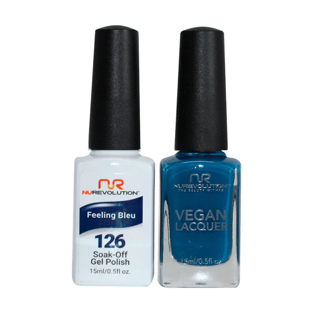 Pastel nail polish colors-NuRevolution Trio Duo Gel & Lacquer 126 Feeling Blue