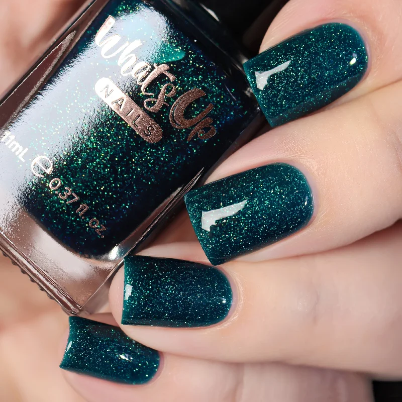 Holographic nail powder-Whats Up Nails - Teal Good Moment Nail Polish