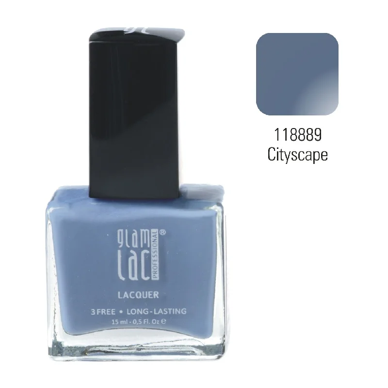 Strengthening nail varnish-SALE! GlamLac gel effect nail lacquer polish 15 ml, 118889 CITY SCAPE