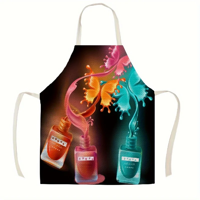 Protective nail top coat-1pc Apron - Nail Polish Pattern